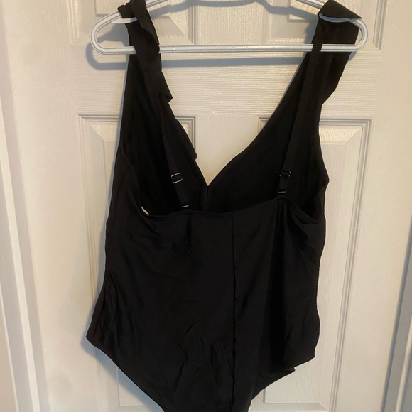 2X black one piece bathing suit. - Picture 2 of 3